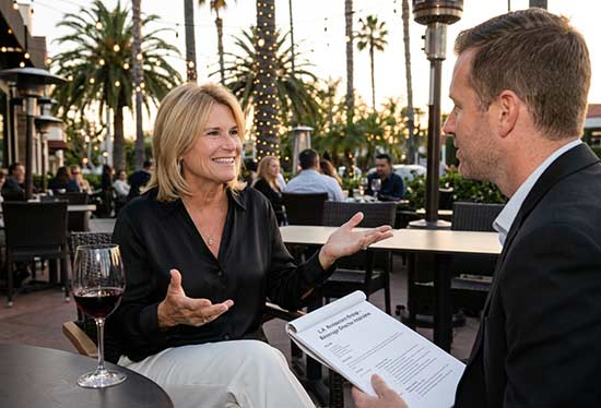 Wine industry recruitment interview for a Los Angeles restaurant beverage director role